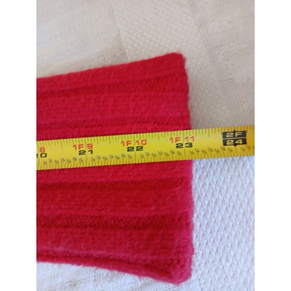Talbots Red Ribbed Knit Sweater Jeweled Button Mock Neck Long Sleeve Size XS - Picture 14 of 16